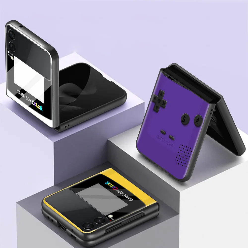 Classic Game Gaming PC Phone Case for Samsung Galaxy Z Flip3 Hard Plastic Smart Casing Fundas for Z Flip 3 5G Cover Luxury Coque