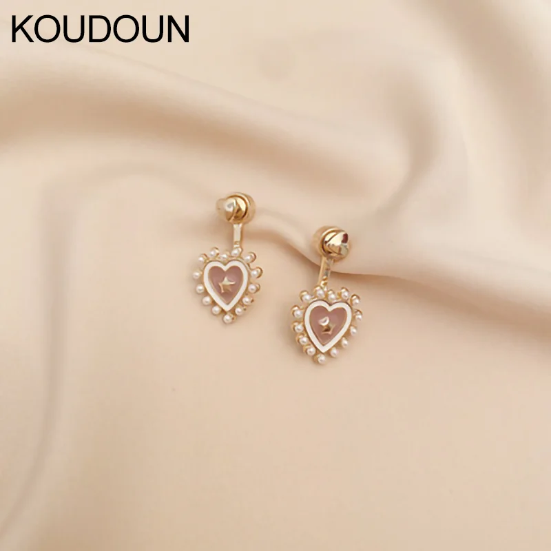 

Super Fairy Sweet Style Pearl Love Stud Earrings 2021 New Trendy Earrings Simple, Compact and Exquisite Fashion Earrings