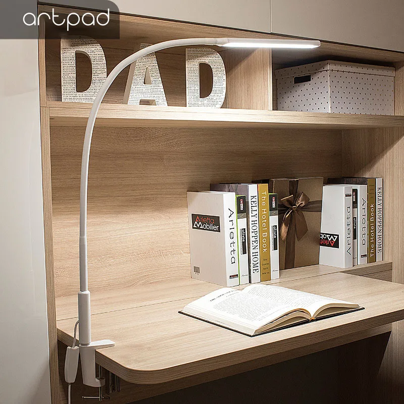 

Artpad Bright 10W Eye-care Reading Light Clip-on Desk Lamp Dimming Clamp Table light with Remote Control Good Gift for Children