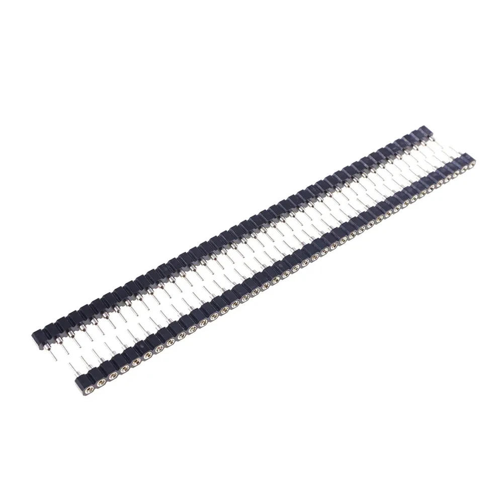 4 pcs 1X40 PIN Single Row ROUND FEMALE HEADER Receptacle 2.54 MM PITCH Strip Sleeve Socket 40p Round Tail 0.5mm Diameter | Обустройство