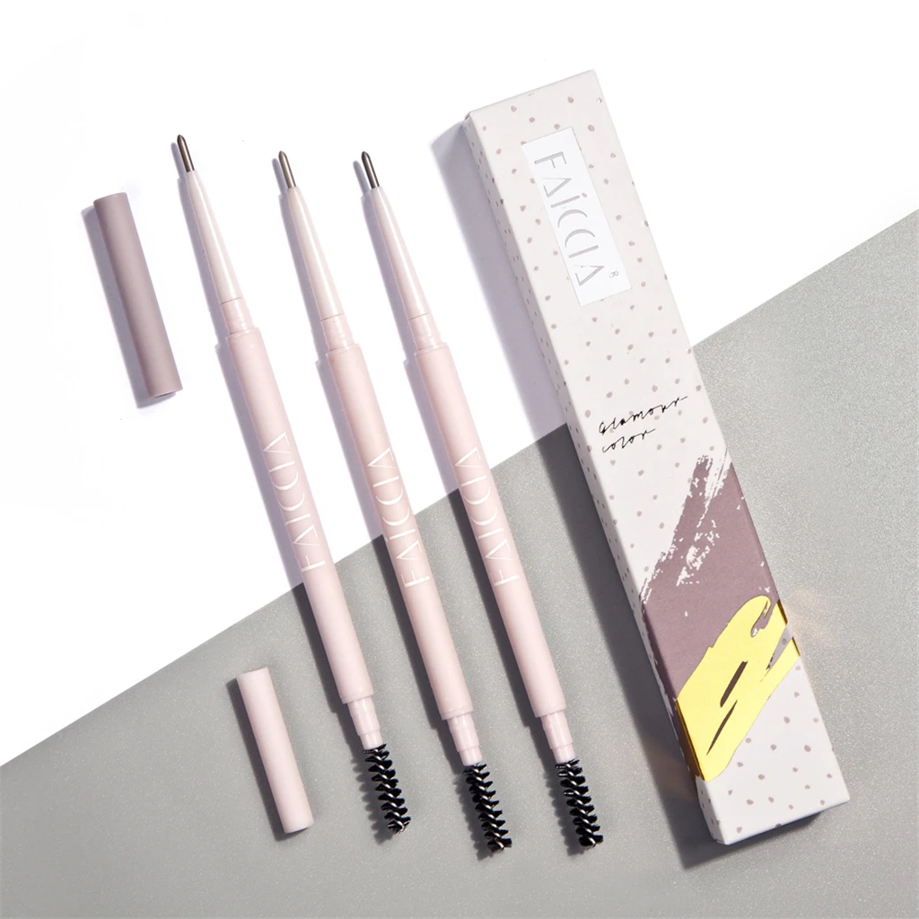 

Eyebrow Pencil - Long Lasting, Waterproof, Durable, Eyebrow Liner Pencil with Brow Brush - 3 Colors to Choose