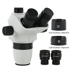 3,35x6,7 x 45X 90X многофокусный Тринокулярный стереомикроскоп с фокусировкой WF10X22 мм широкоугольные окуляры