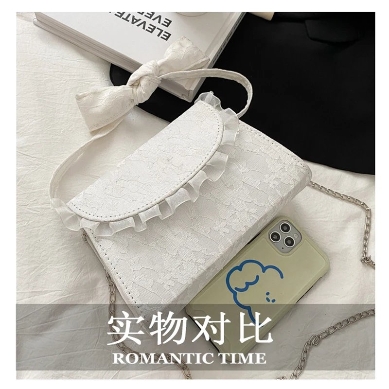 

Crossbody Mini Girls Purses and Handbags Shoulder Tote Bag for Women 2021 Fashion Lace Mesh Shopper Female Casual Travel Wallets