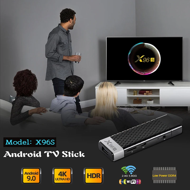 ТВ-приставка X96S Android 8 1 Ultra 4K HDR 2 + 16 ГБ/4 32 ГБ 4 ядра 4/5 ГГц | Электроника