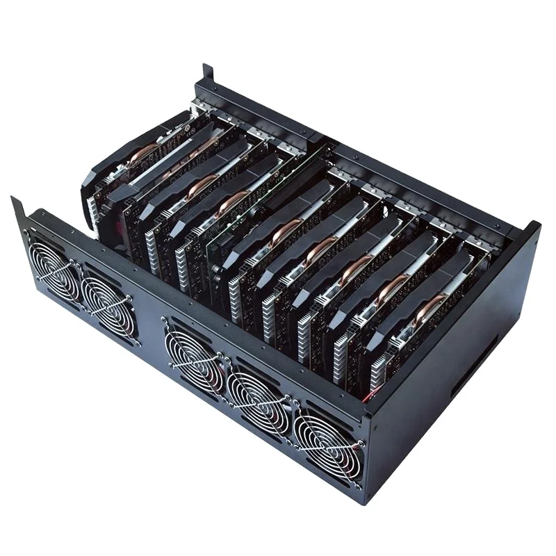 

Bitcoin Mining Machine 8 GPU ETH Card Case Frame Mining Machine Rigs Computer Server Chassis P106 3080 Mining Card