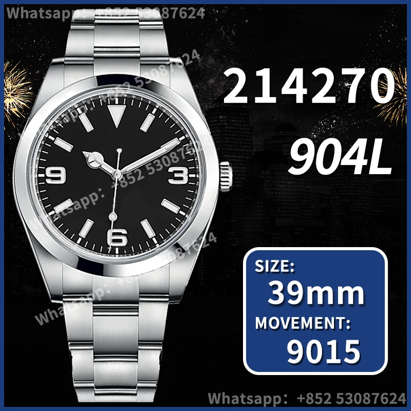 

Мужские автоматические механические часы EXPLORER 1 214270 39 мм AAA Реплика 904L Super Clone 9015 Топ люксовый бренд ARF NOOB VSF ZF Clean