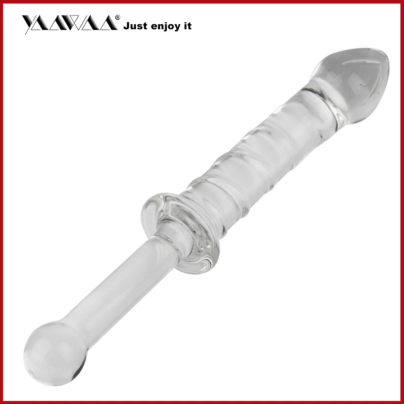 Qomolomo длинный стеклянный фаллоимитатор Pyrex секс игрушки для женщин Кристальный с