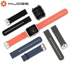 Силиконовый ремешок Mijobs 20 мм, защитный чехол для Xiaomi Huami Amazfit Bip BIT PACE Lite, Молодежный ремешок для умных часов