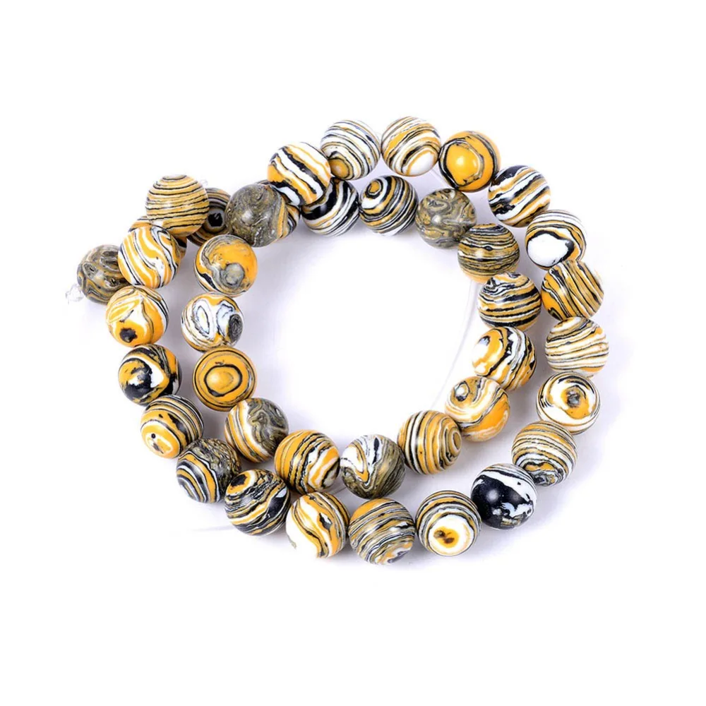 Бусины из Малахита круглые бусины синтетического камня диаметром 15 дюймов для