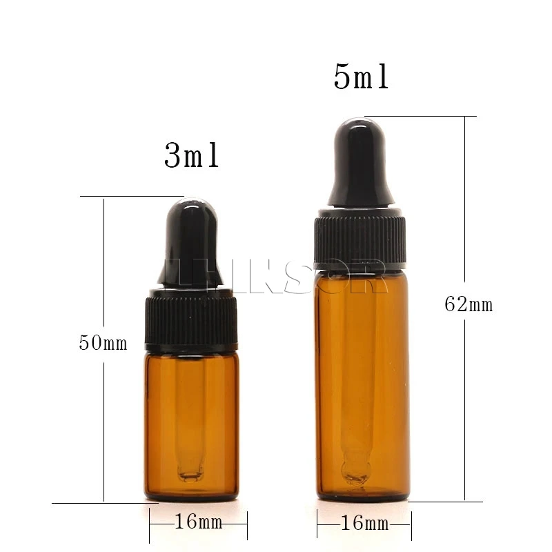 100 шт./лот 1 мл 2 3 5 янтарная Тонкая Стеклянная бутылка Doterra флаконы эфирного масла