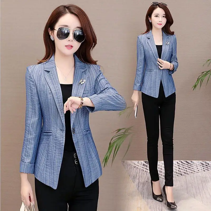 

Big Size Blazer Women Suit Pop Nice Blazers Womens Suits Short Slim Coat Female Jacket Spring And Autumn Women's Clothing Black