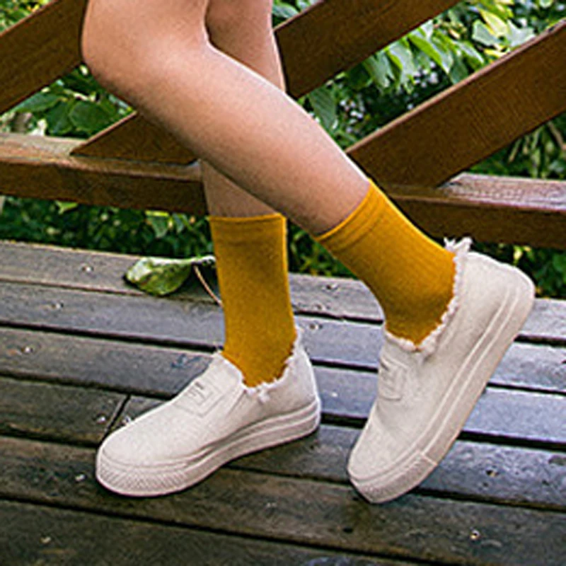 10Pair Women Socks Set Dots Printed/Stripe/Solid Autumn Winter Long Socks Cotton Casual Comfortable Socks Meias Calcetines Mujer