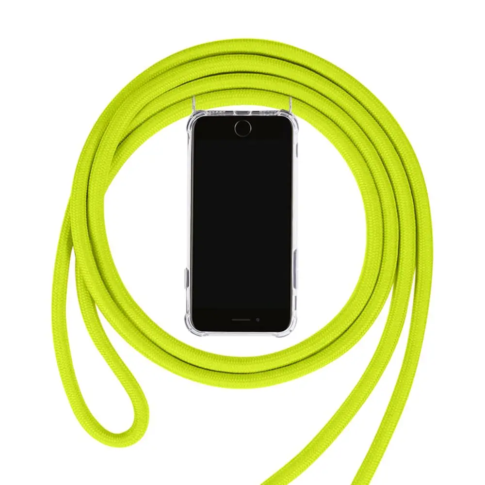 Светящийся защитный чехол для телефона для IPHONE 11 Pro XR XS MAX X 6 7 Plus 8 Plus 5 5S SE Кроссбоди чехол с веревкой