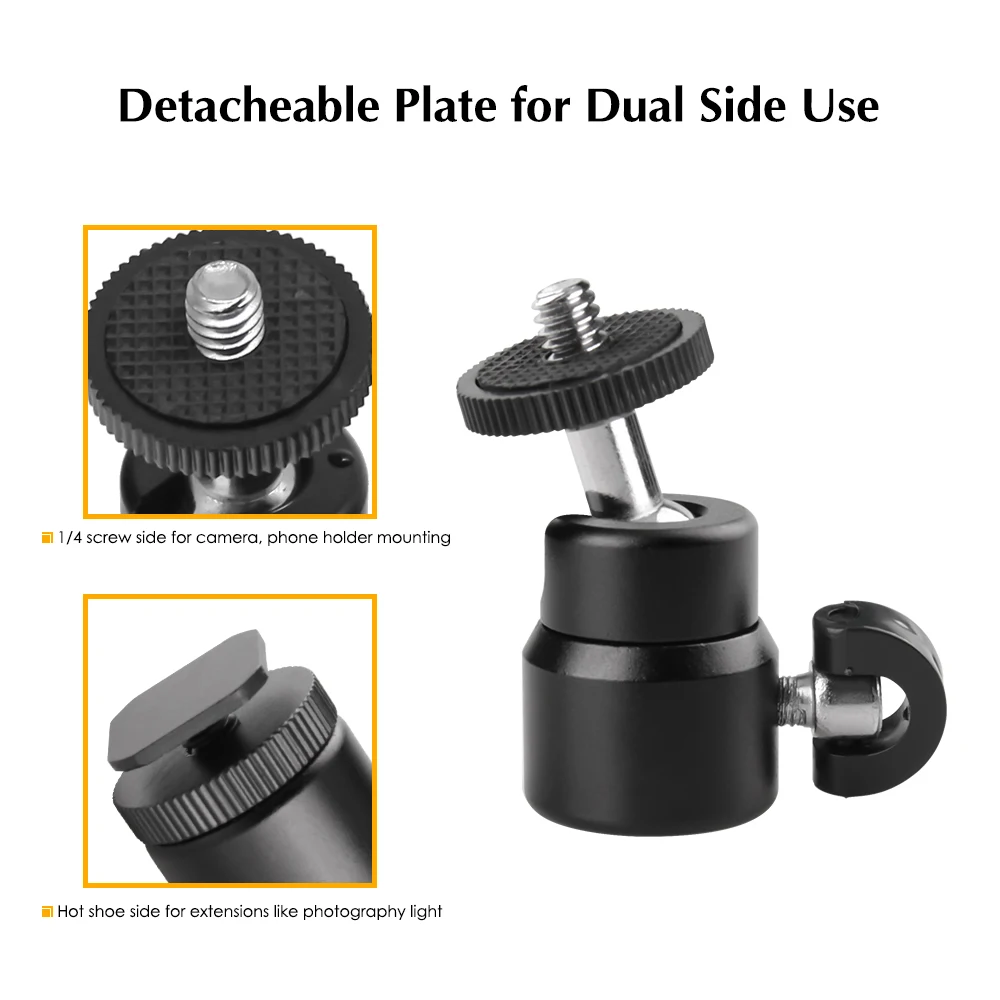 1 шт. шаровая Головка для камеры штатив со светодиодной подсветкой Штатив