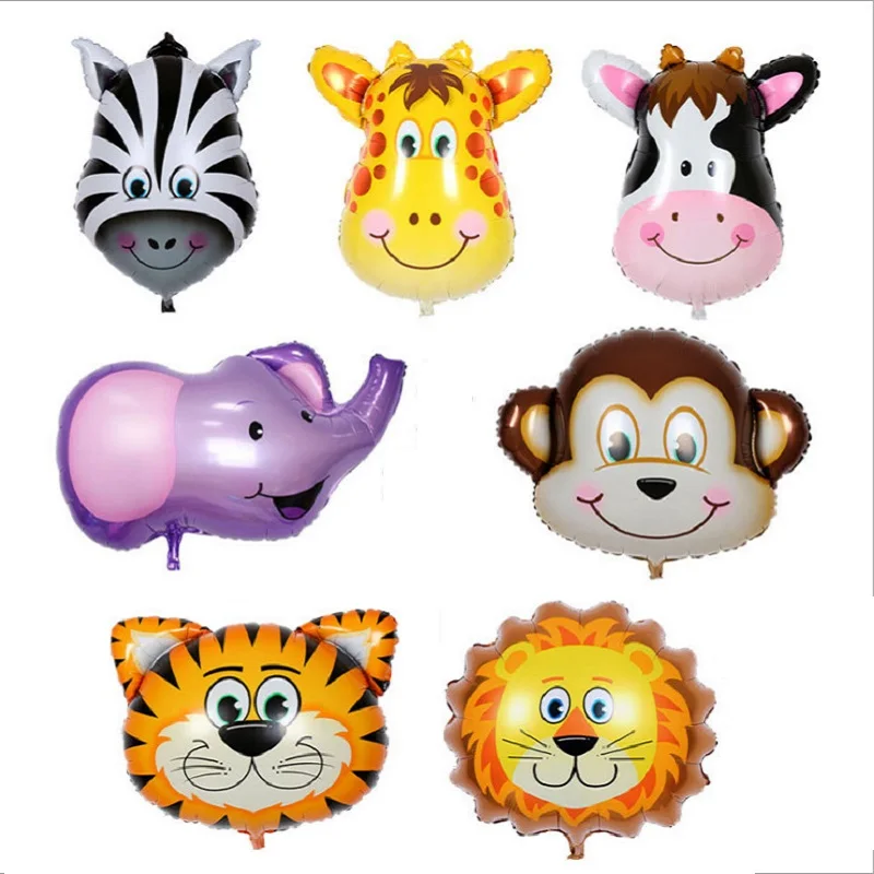 Джунгли животного слона тигра льва корова воздушный шар с гелием сафари День