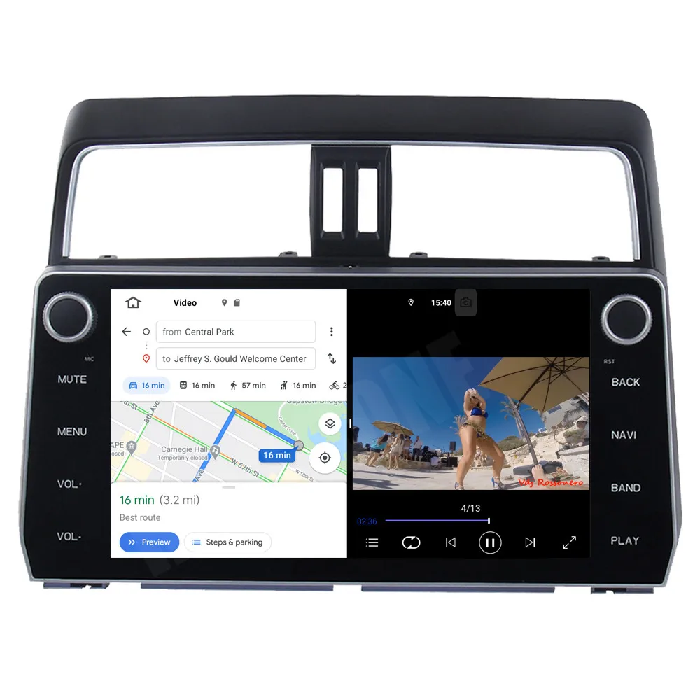 Автомагнитола RoverOne с GPS навигацией для Toyota Prado 2018 Android 10 2 дюйма Восьмиядерный
