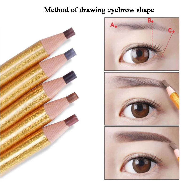 

12pcs Permanent Makeup Manual Pens Waterproof Longlasting Eyebrow Pencil Microblading Makeup Pens Eyebrow Pens For Women