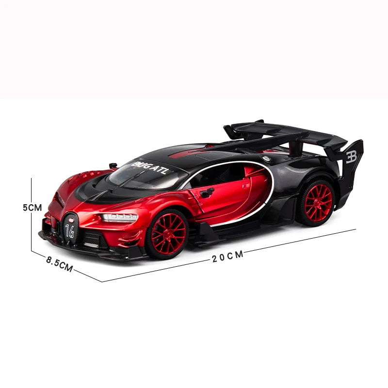 1:24 Simulation Bugatti Gt Sports Car Alloy Shock Absorber Model Four-Door Boy Toy Decoration Collection Birthday Gift | Игрушки и хобби