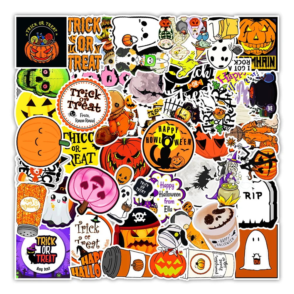 Maleta con dibujos animados de dulce o truco de Halloween, cuaderno de decoraci&oacute;n, pegatina impermeable, juguete, venta al por mayor, 10/30/50-0