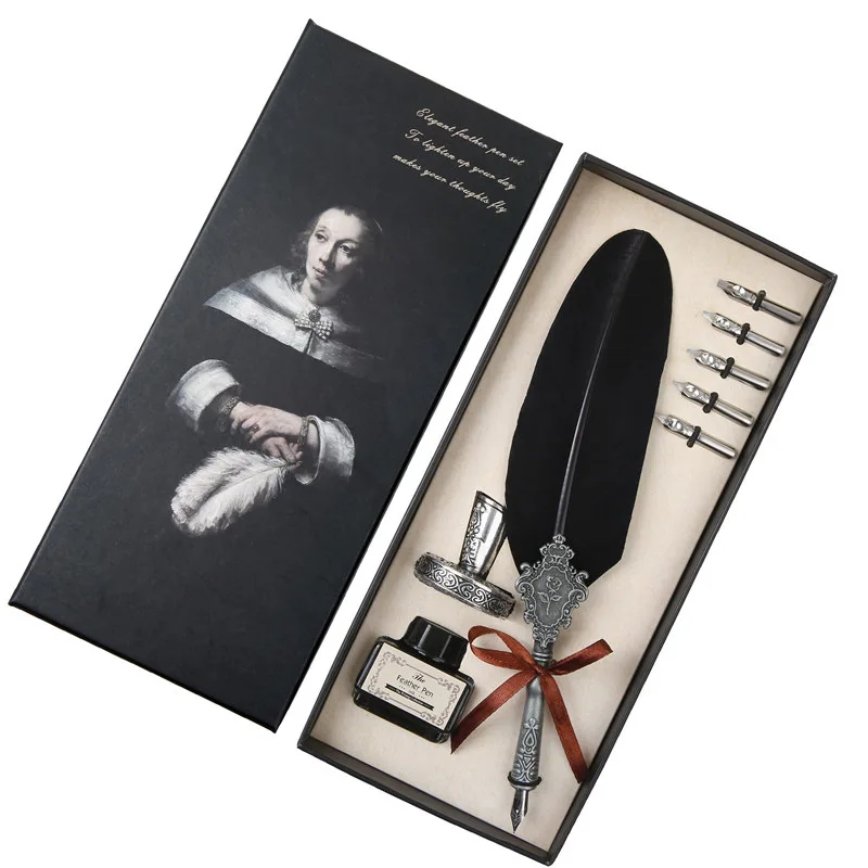 

Ретро перо подарочный набор ручек перьевая ручка смоченной в воде ручка металлическая ручка Бизнес подарок стационарный расходные материа...