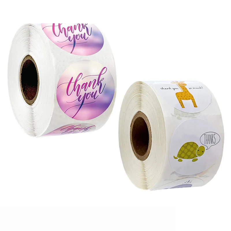 500 шт./рулон взрыв Стиль прокрутки уплотнение Стикеры персонализированные