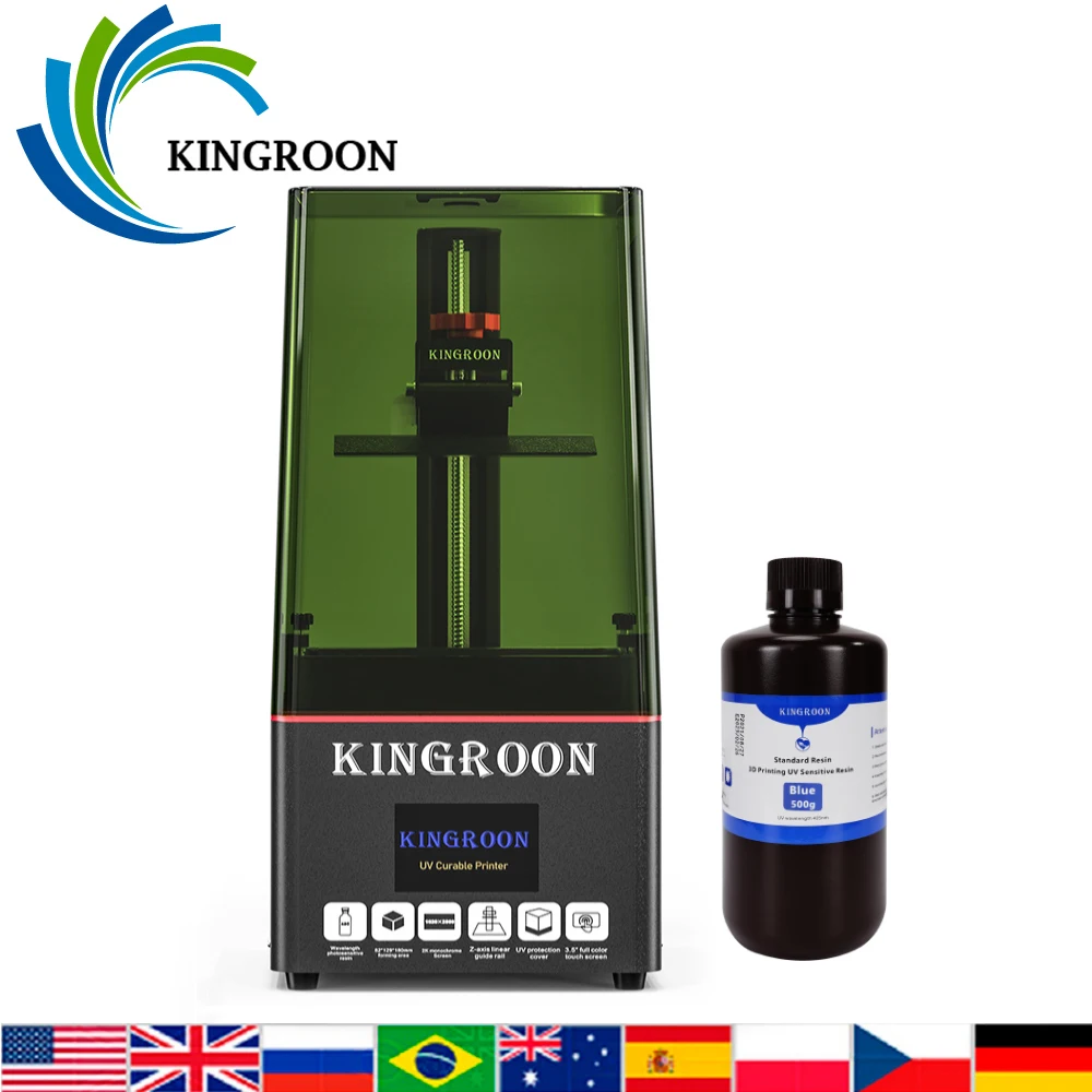 

KINGROON KP6 Mono 3D Printer with 6.08 inch 2K Monochrome Screen UV Resin LCD Printers High Speed 3D Printing SLA 3D Printer