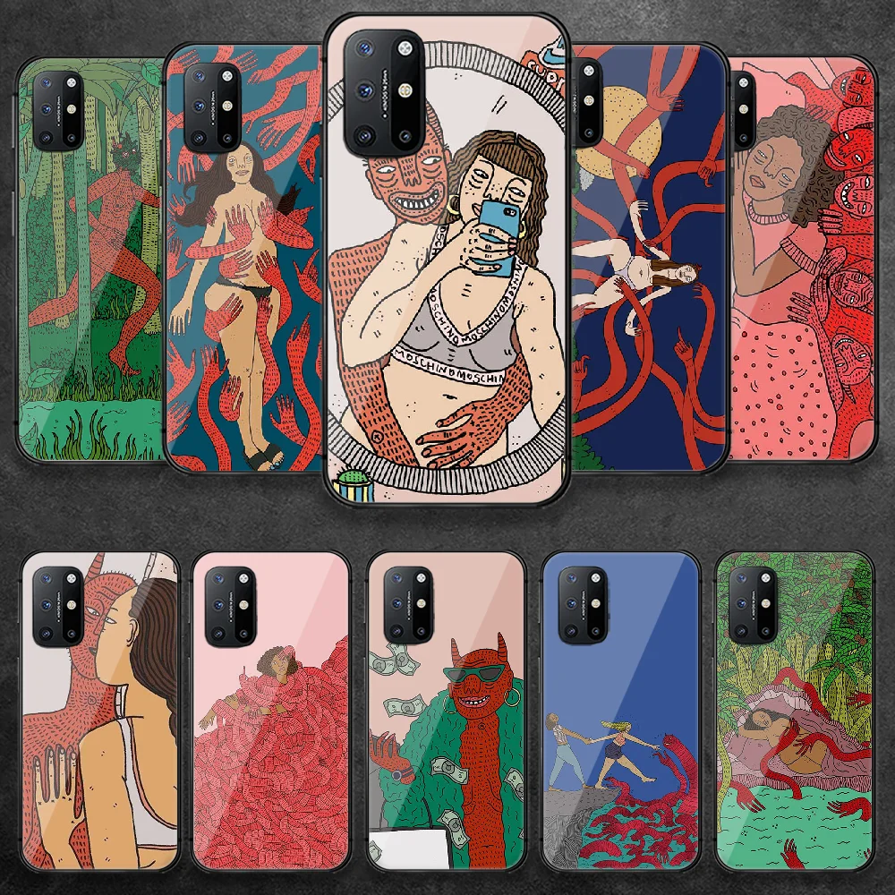 

Polly Nor Aesthetic Art Tempered Glass Phone Case Cover For Oneplus Oppo Realme A53 Find X 2 3 5 6 7 8 9 T Pro Nord Gt Neo