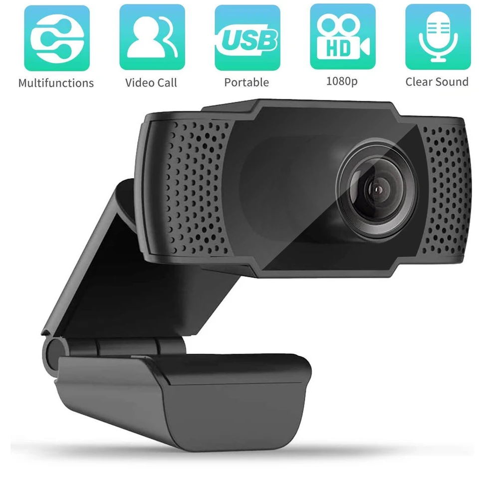 1080p full hd computer camera desktop llaptop 30 fps smooth network video dual microphone video call work conference 5v camera free global shipping