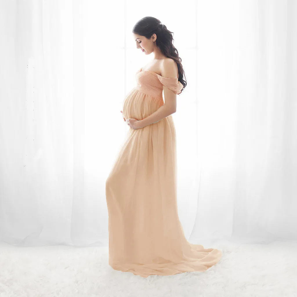 

Сексуальные Платья для беременных для фотосессии шифоновое платье для беременных реквизит для фотосъемки Платья-макси для беременных женщ...
