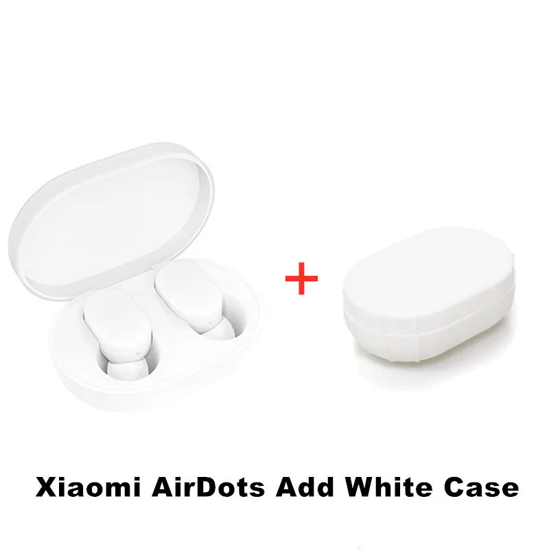 AirDots White Case Xiao mi Red mi Airdots TWS mi True беспроводные Bluetooth наушники стерео бас Bluetooth 5,0 с mi c Handsfree Наушники управление AI - Цвет: AirDots White Case