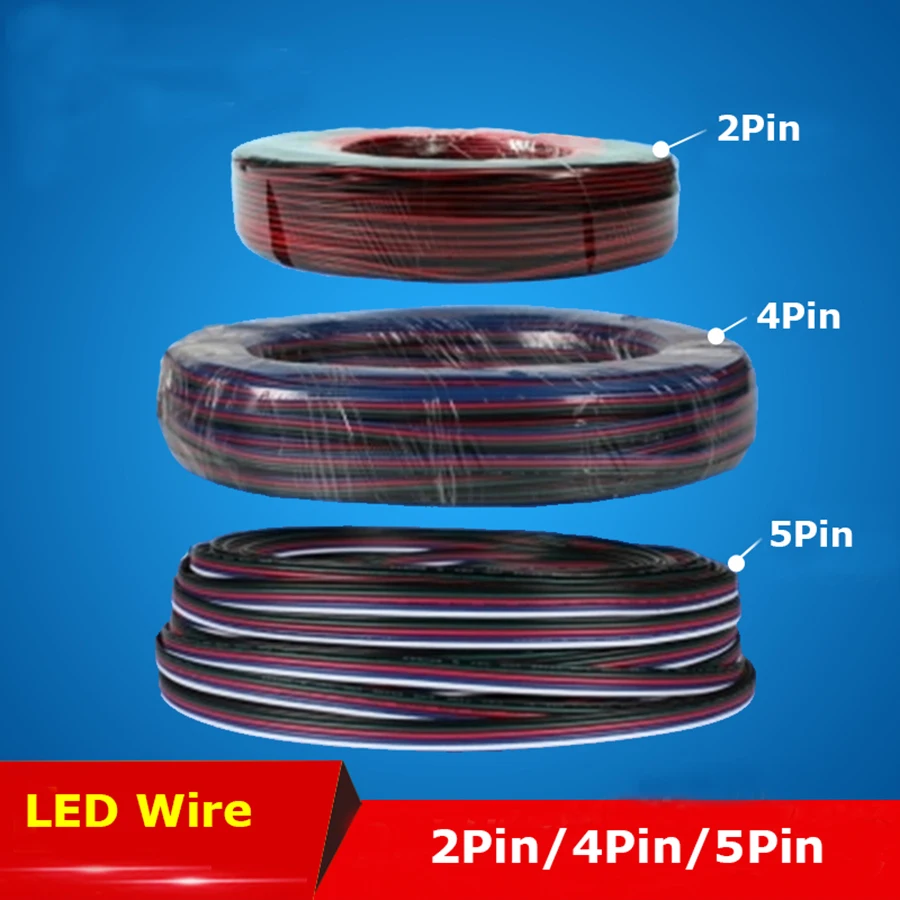 2P/4P/5P RGB светодиодный разъем Удлинитель для кабеля удлинитель провода rgbw