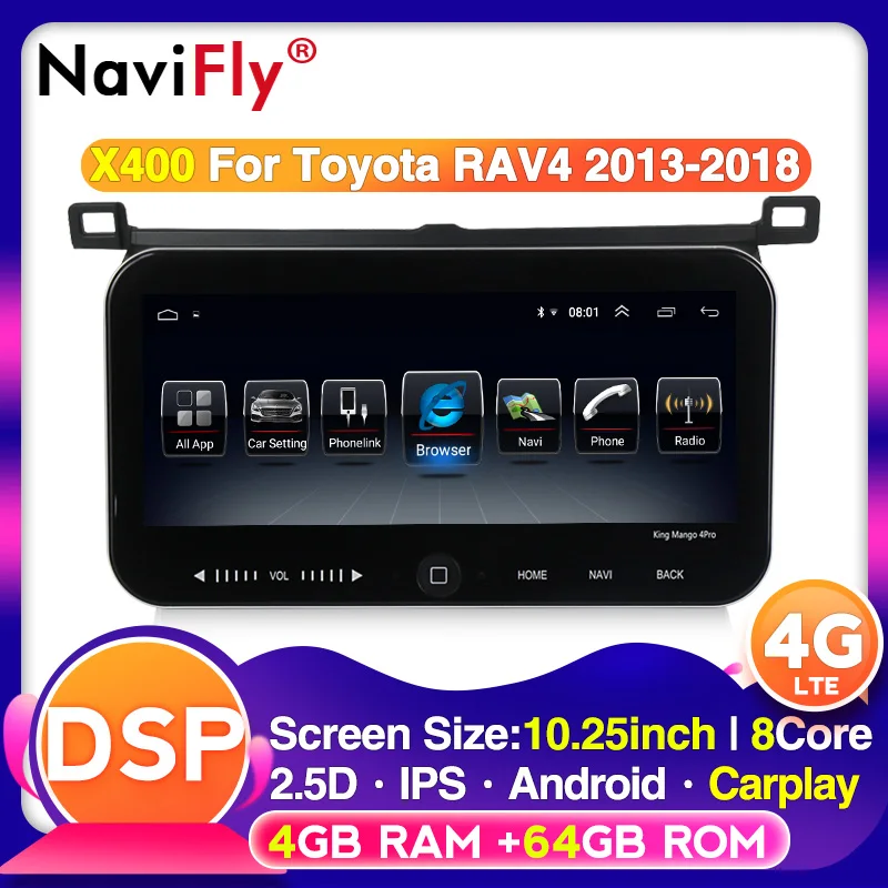 10 25 &quot4G LTE IPS DSP автомобильный dvd-плеер Android мультимедийный плеер GPS навигация для