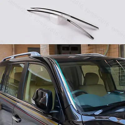 

2pcs Stainless For Toyota Land Cruiser 13-17 Front Windshield Stripe Cover Trim