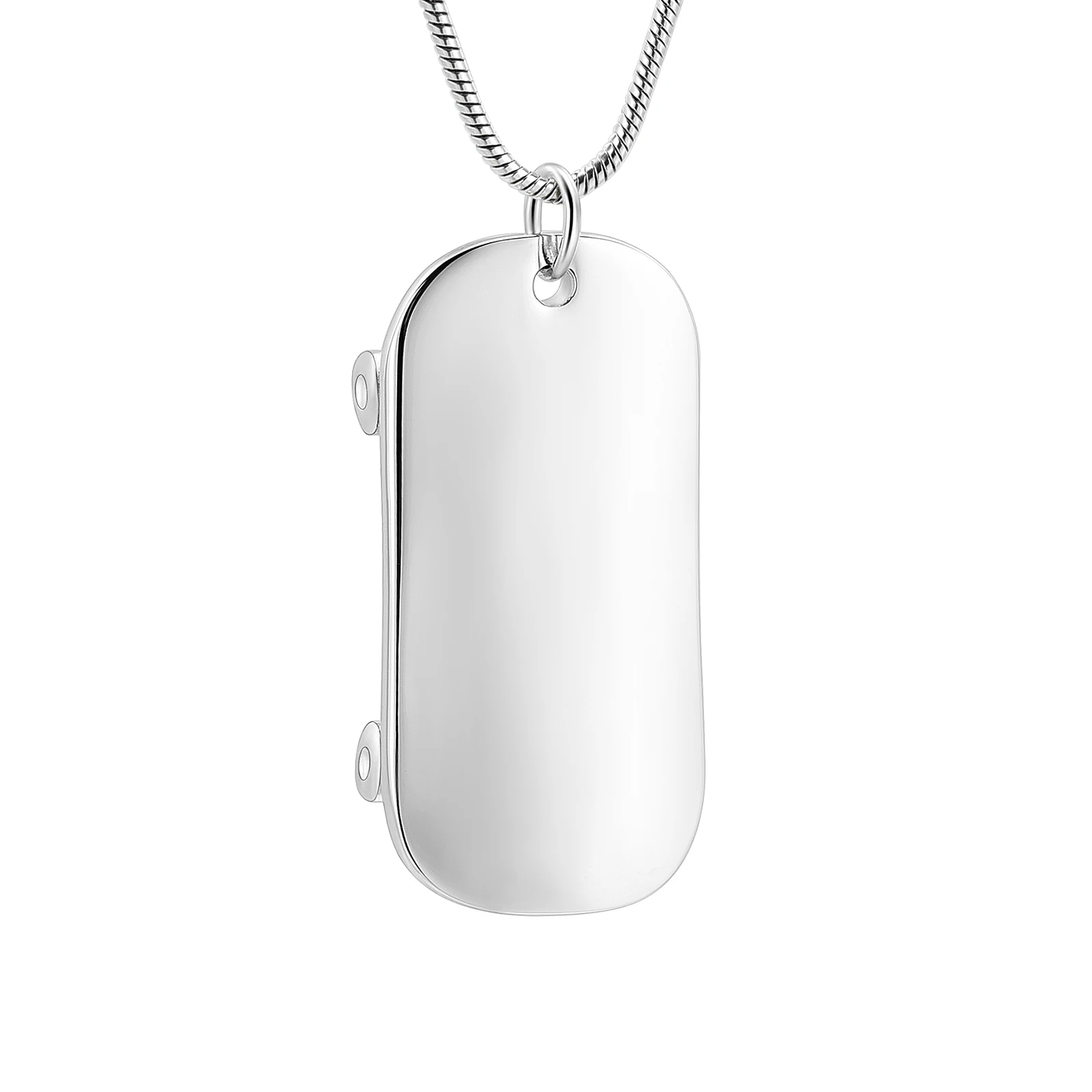 Cremation Jewelry Man’s Stainless Steel Skateboard Pendant Urn Necklace Unique Appearance Pet Cremation Necklace