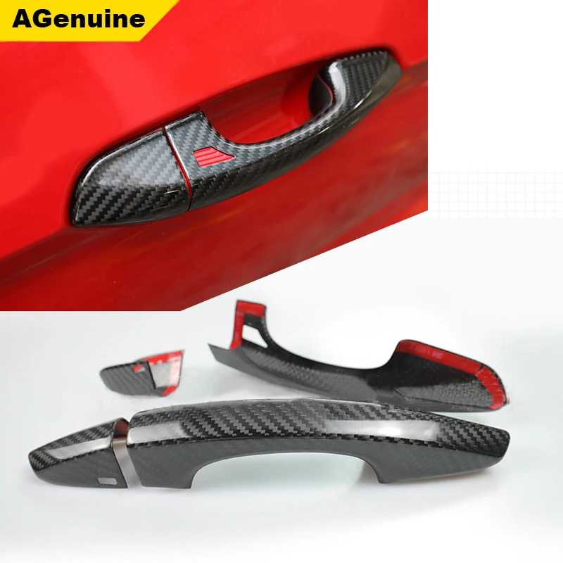 

Высококачественная ручка из натурального сухого углеродного волокна для наружной двери, ручка с пряжкой для передней и задней двери для ...