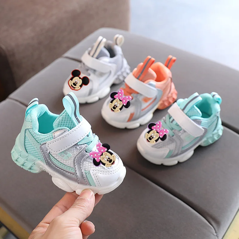 

Disney Minnie's casual shoes 2021 spring children's sports shoes new boys and girls soft bottom baby shoes children's toddler sh