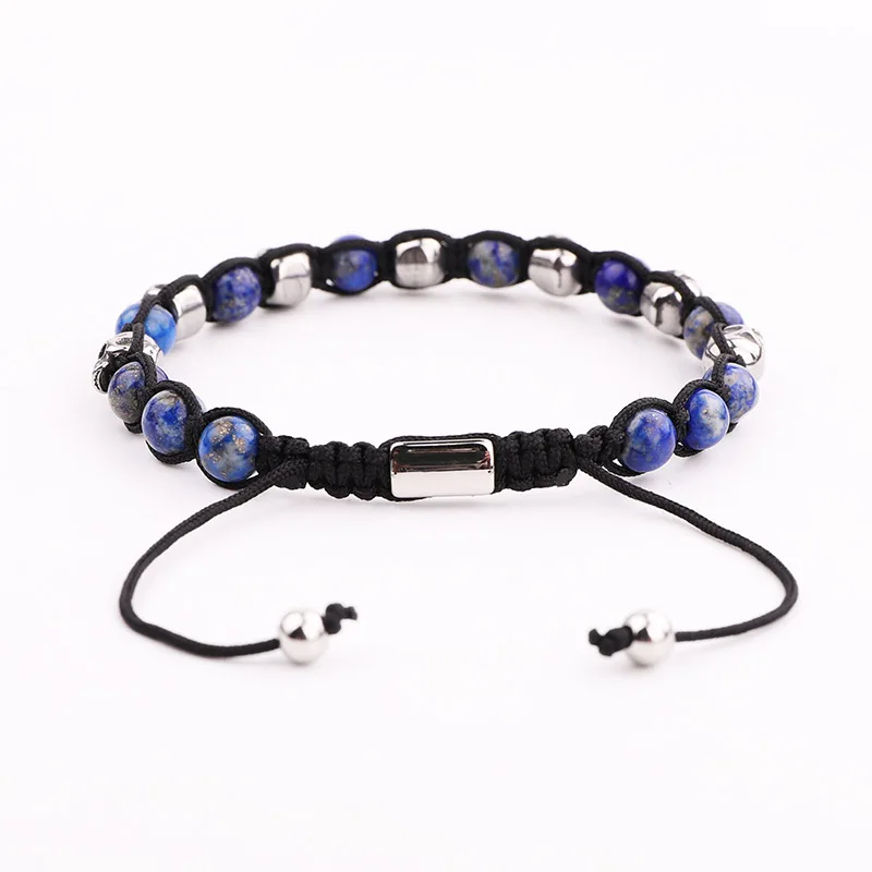 Новый дизайн мужской браслет мужские ювелирные изделия натуральный камень