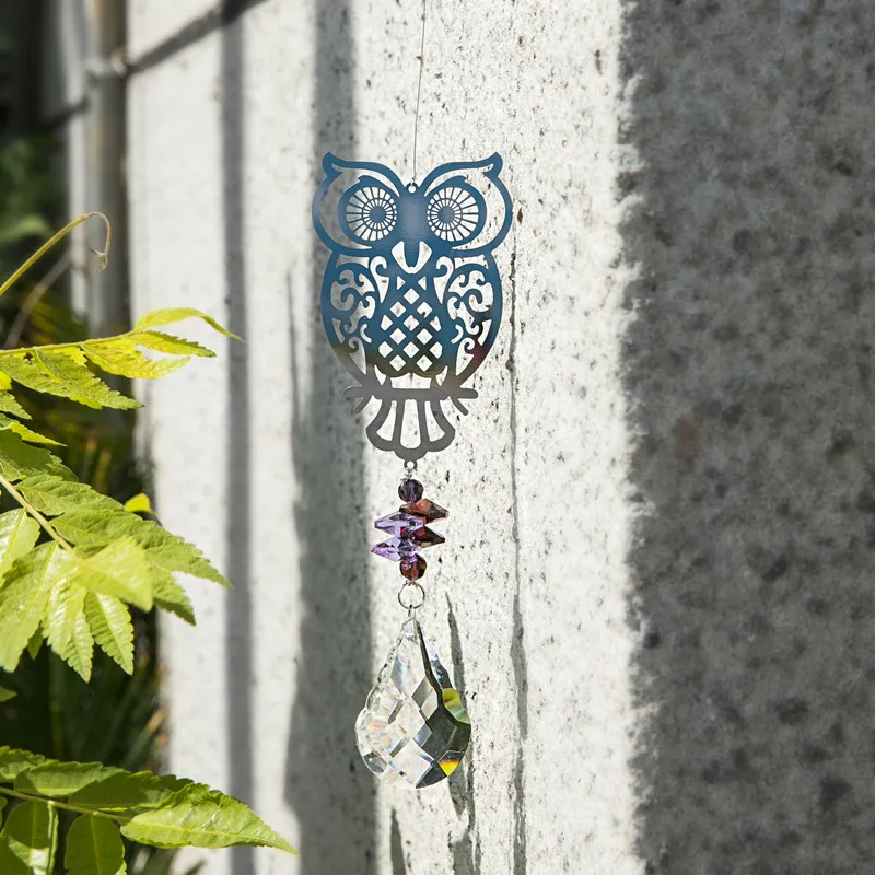 H &amp D Хрустальный Ловец снов в форме совы подвесное украшение Радужный | Дом и сад
