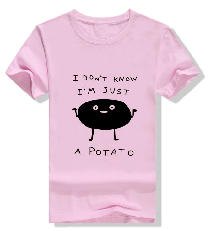 Футболка с надписью I Don't Know I'm Just A Potato забавная футболка рисунком из