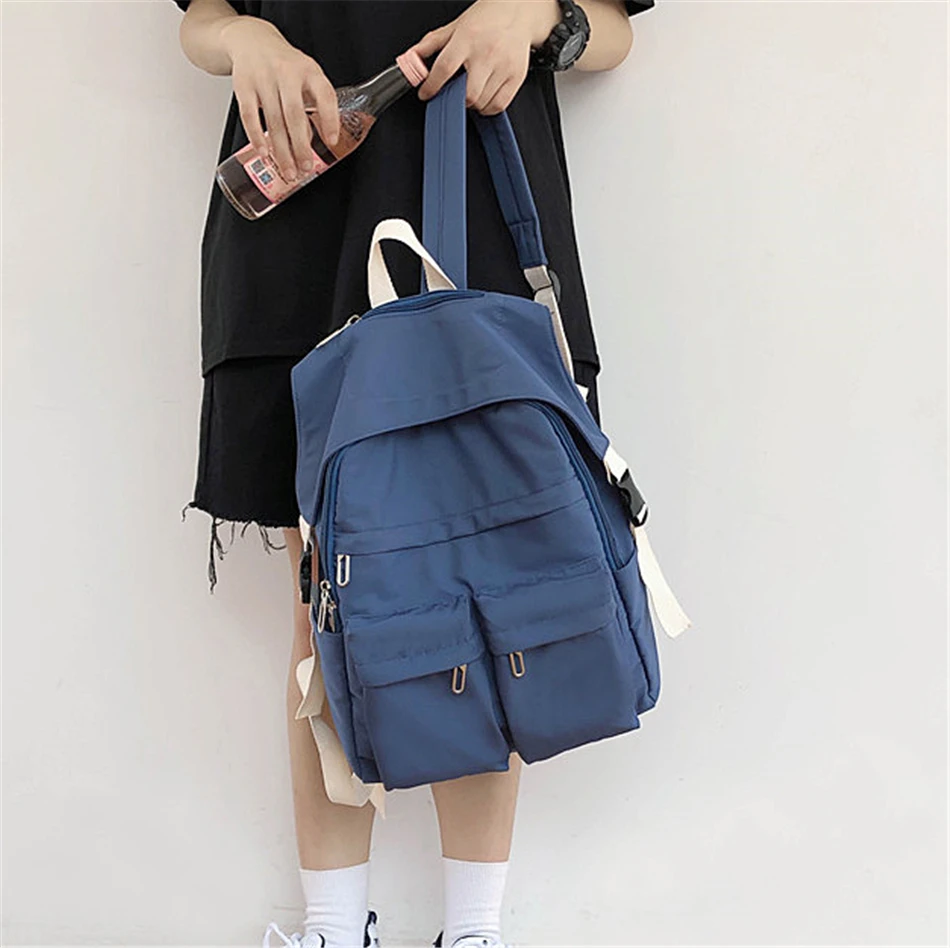 Нейлоновые рюкзаки в студенческом стиле женские водонепроницаемые