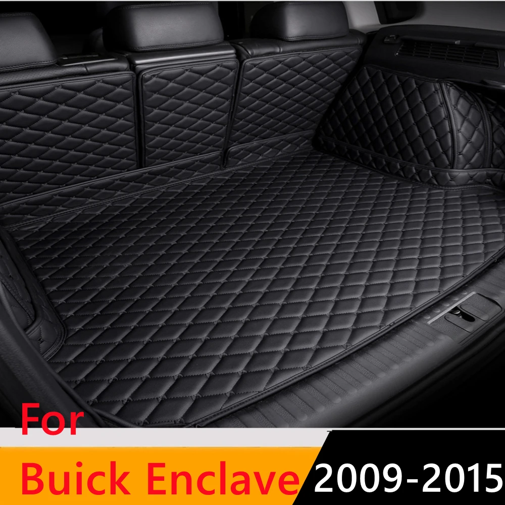 

Sinjayer Waterproof Highly Covered Car Trunk Mat Tail Boot Pad Carpet Cover High Side Cargo Liner For BUICK Enclave 2009 10-2015