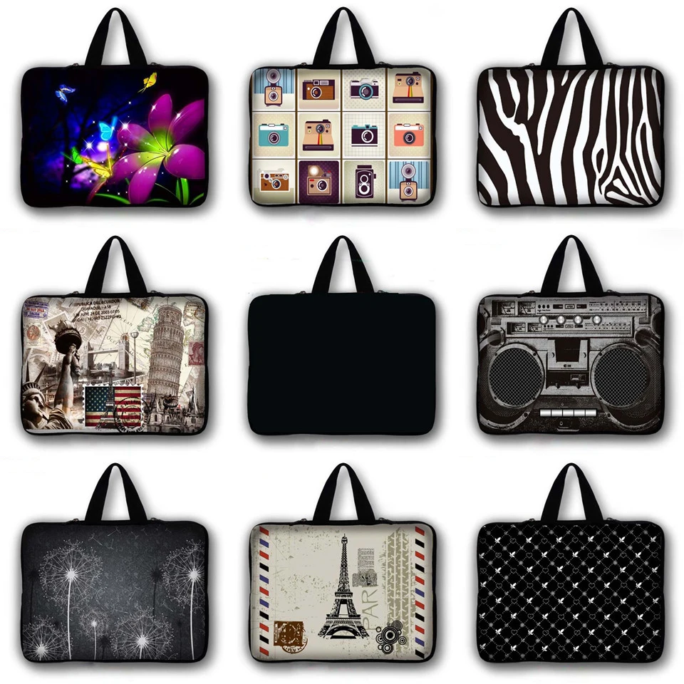 Retro radio print Notebook Sleeve mini tablet protective case PC pouch 7 9.7 11.6 13.3 14.1 15.6 17.3 inch Laptop Bag LB-24458 | Компьютеры