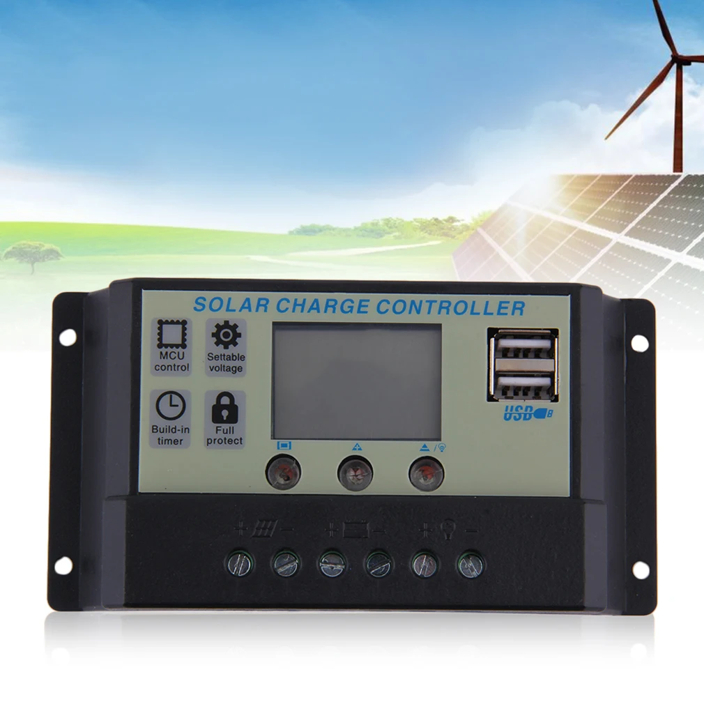 Цифровой Дисплей за максимальной точкой мощности Солнечный контроллер заряда