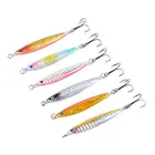 Длинная металлическая джиг, приманка для рыбалки, медленно забрасывающаяся крючковая ложка, 6,5 см, 21,4 г, искусственная металлическая приманка для берега, морская снасть, 6 цветов, 1 шт.