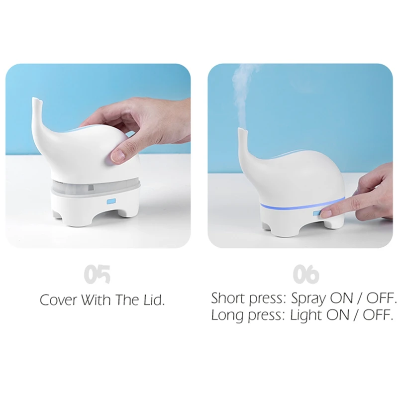 USB Смешной слон ультразвуковой эфирное масло D Iffuser цветной Светодиодный