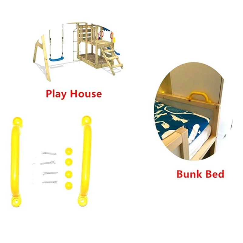 Комплект из 2 предметов желтые ручки с ручкой прочные безопасные игрушечные