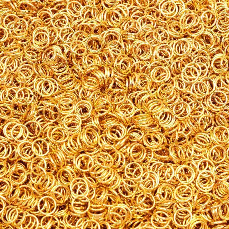 Golden Circles 1000 шт 3-12 мм Металлические Ювелирные изделия, открытые одиночные петли, прыгающие кольца и разрезное кольцо для самостоятельного изготовления ювелирных изделий, аксессуары ручной работы - Цвет: Golden Circles