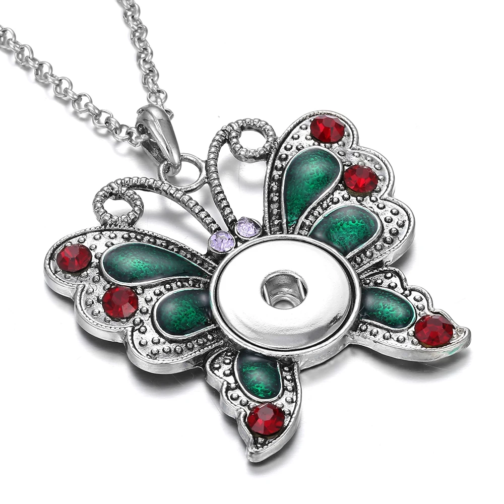 Новое ожерелье с кнопкой ювелирные изделия кристалл круг оснастки для женщин