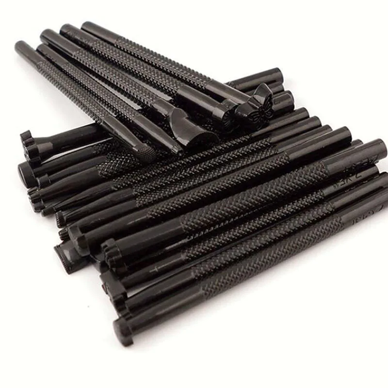 Набор штампов для резьбы по коже из нержавеющей стали 20 шт./набор ручной