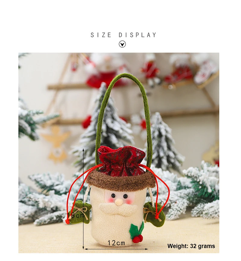 Рождественская сумка-тоут для конфет плюшевое одеяло подарок детей пожилых